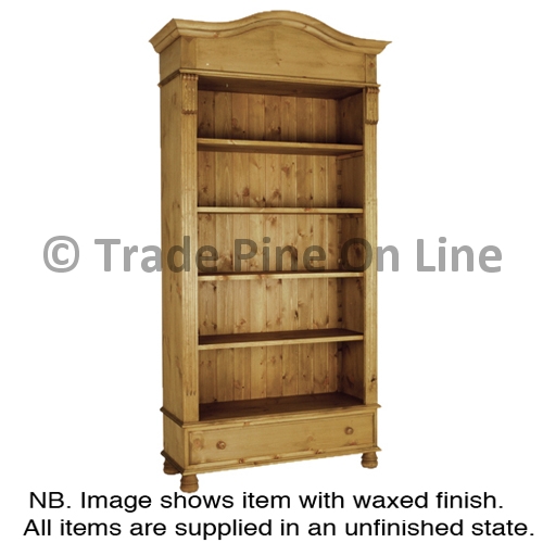 Arch Top Bookcase with Drawer