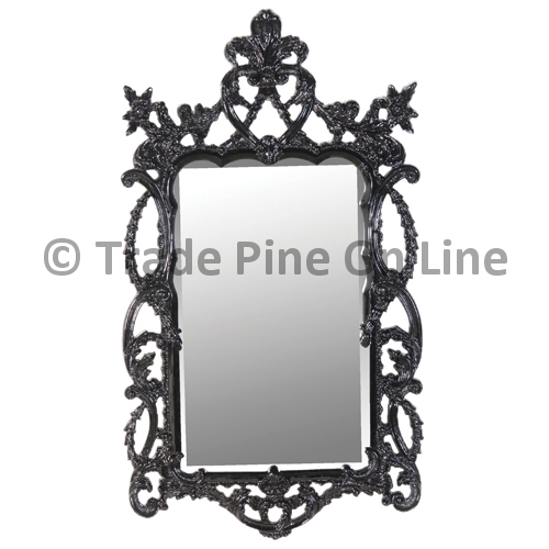 Black Intricate Frame Mirror