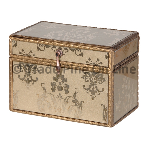 Aged Gold Venetian Glass Box