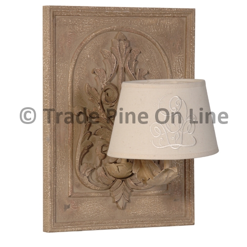 Wood Plaque Wall Lamp