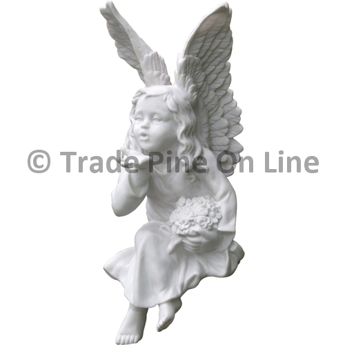 Angel Blowing Kiss- Marble Finish