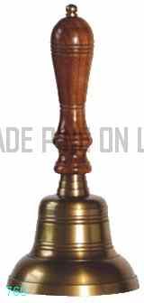 Wooden Handled Brass School Bell