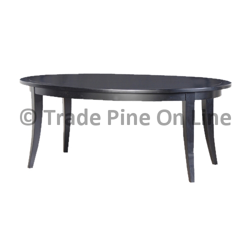 Black Oval Birchwood D/Table