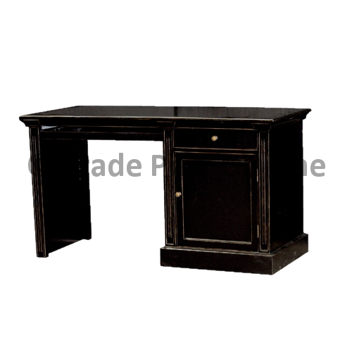 Black Fayence Desk W/Cupboard