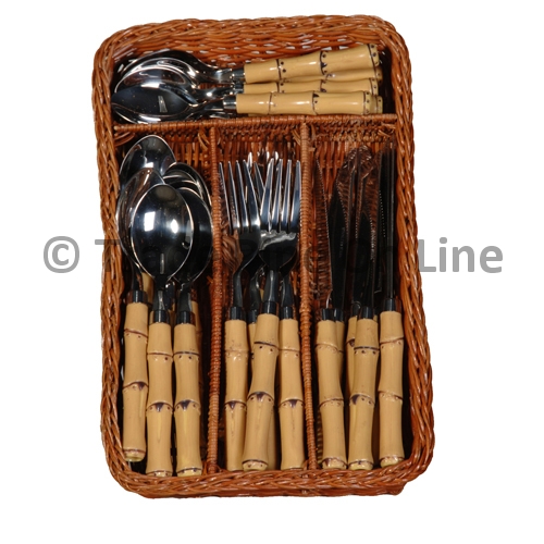 Bamboo 24pc Cutlery Set