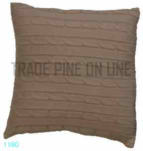 Beige Cable Knitted Cushion Cover