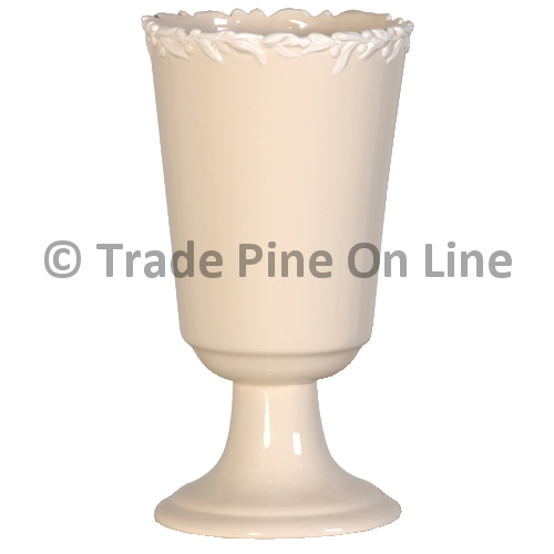 White Chalice Shape Vase