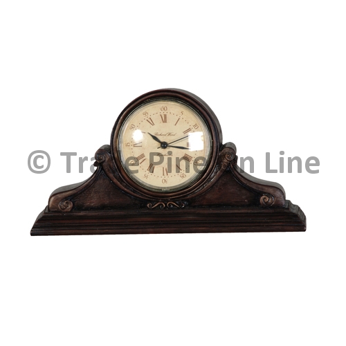 Antiqued Wood Mantel Clock