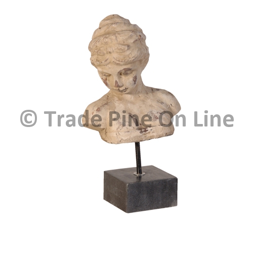 Aphrodite Stone Bust on Stand