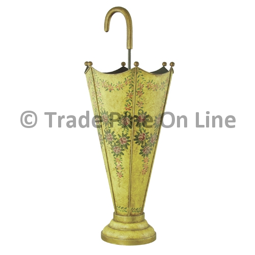 Ylw/Floral Umbrella Stand