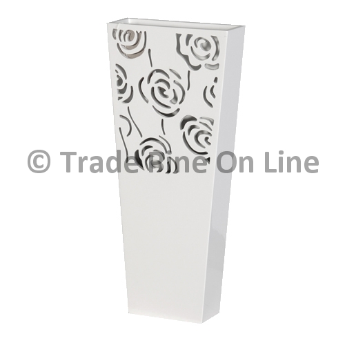 White Floral Relief Vase